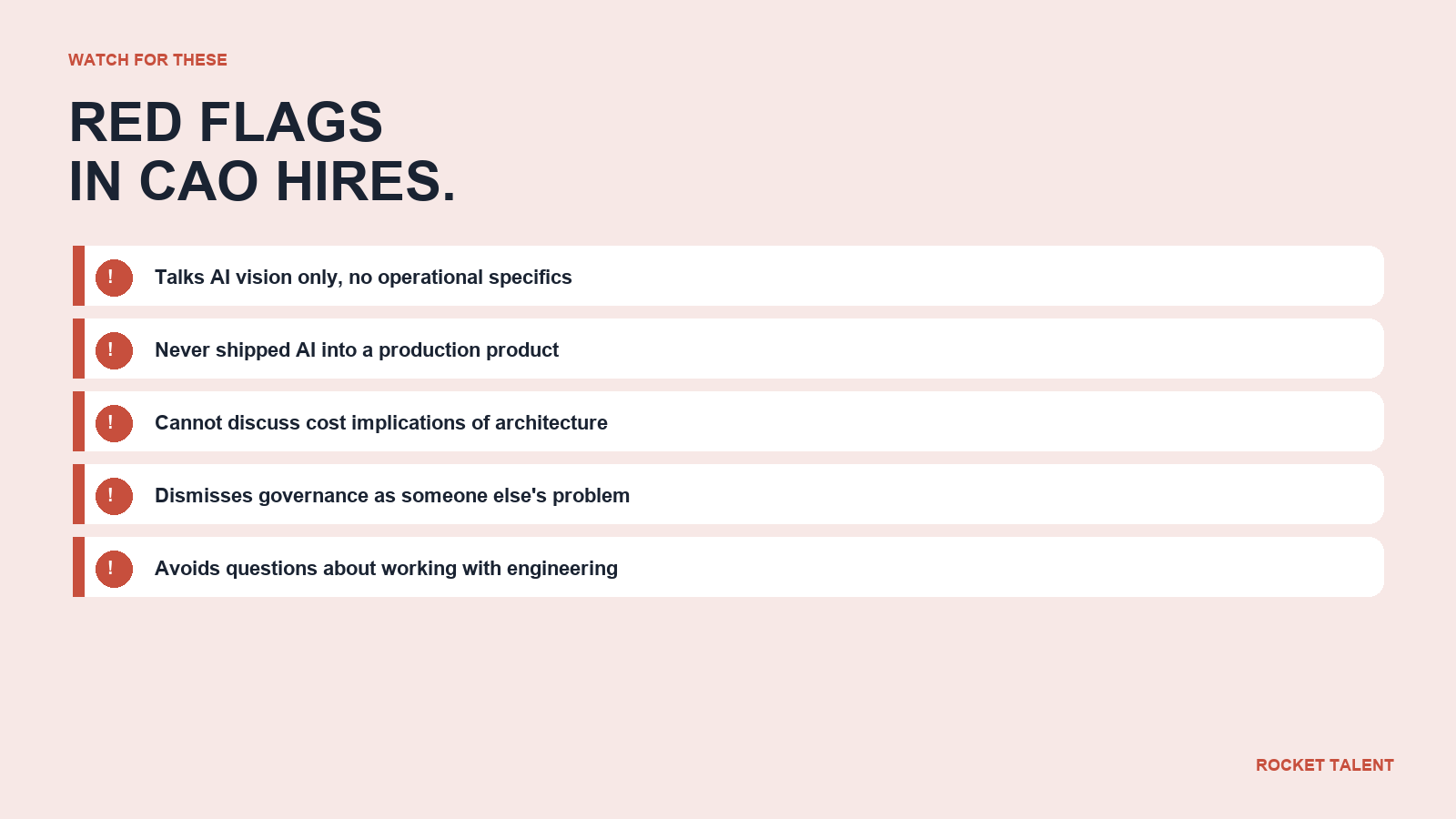 Red Flags in Chief AI Officer Interviews